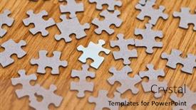  Presentation with puzzle pieces - Presentation theme consisting of jigsaw-puzzle-pieces-scatteres-around background and a coral colored foreground