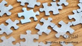  Presentation with puzzle pieces - Theme consisting of jigsaw-puzzle-pieces-scatteres-around background and a coral colored foreground