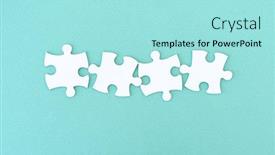  Presentation with jigsaw - PPT theme with jigsaw-puzzle-pieces background and a arctic colored foreground