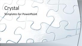  Presentation with falling jigsaw pieces - Cool new PPT theme with jigsaw puzzle with blank white backdrop and a white colored foreground