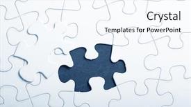  Presentation with jigsaw - Audience pleasing PPT layouts consisting of jigsaw puzzle backdrop and a sky blue colored foreground