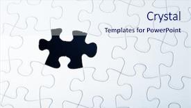  Presentation with jigsaw - Colorful slide set enhanced with music with her earphone backdrop and a  colored foreground.