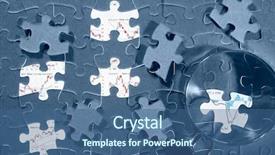  Presentation with economic systems - PPT theme with jigzaw puzzle and economic graph background and a ocean colored foreground
