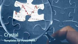  Presentation with economic - Colorful presentation theme enhanced with jigzaw puzzle and economic graph backdrop and a ocean colored foreground