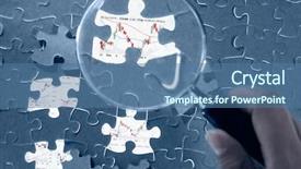  Presentation with economic - Cool new presentation theme with jigzaw puzzle and economic graph backdrop and a ocean colored foreground