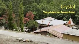  Presentation with india temple - Colorful presentation design enhanced with food sharing togetherness friendship community backdrop and a gray colored foreground