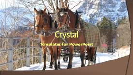  Presentation with skiing - Presentation theme having  background and a  colored foreground