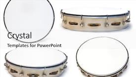  Presentation with tambourine - Theme featuring jingle bell rock - collection of the white tambourine background and a white colored foreground