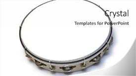  Presentation with tambourine - Presentation design having jingle bell rock - one white tambourine isolated background and a white colored foreground