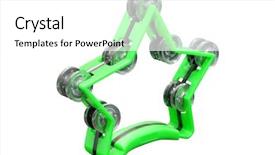  Presentation with tambourine - Audience pleasing PPT layouts consisting of jingle bell rock - tambourine isolated on the white backdrop and a white colored foreground