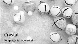  Presentation with jingle - Audience pleasing slide set consisting of jingle bells on silver background backdrop and a light gray colored foreground