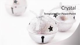  Presentation with jingle - Amazing presentation theme having jingle bells on white background backdrop and a white colored foreground