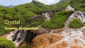  Presentation with taipei - PPT theme with jinguashi-golden-waterfall-in-new background and a tawny brown colored foreground