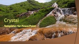  Presentation with taipei - Slide set enhanced with jinguashi-golden-waterfall-in-new background and a tawny brown colored foreground