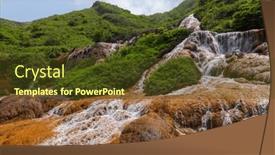  Presentation with taipei - Slide deck featuring jinguashi-golden-waterfall-in-new background and a tawny brown colored foreground