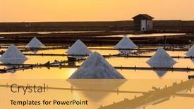  Presentation with tile - Presentation theme featuring jingzaijiao-tile-paved-salt-fields background and a yellow colored foreground