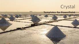  Presentation with tile - Presentation theme consisting of jingzaijiao-tile-paved-salt-fields background and a lemonade colored foreground