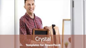  Presentation with one young man exercising handball - Colorful slides enhanced with jini technology - portrait of young man backdrop and a  colored foreground