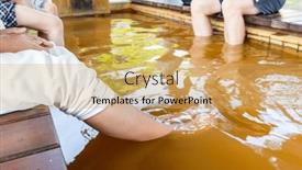  Presentation with onsen - Presentation enhanced with jinshan-onsen-foot-bath background and a yellow colored foreground