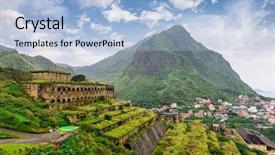  Presentation with taiwan - Slide deck with jiufen taiwan historic 13 levels background and a light blue colored foreground