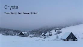  Presentation with czech republic - Slide deck featuring jizerka-settlemen-parts-village-korenov background and a light blue colored foreground