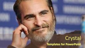  Presentation with phoenix - Slide deck having joaquin-phoenix-is-seen background and a tawny brown colored foreground