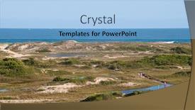  Presentation with horizon - Beautiful presentation theme featuring joaquina-trail-with-a-view backdrop and a light blue colored foreground