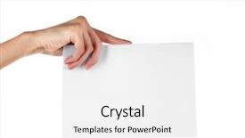  Presentation with job - Presentation theme consisting of job advertisment - female hand holding paper blank background and a white colored foreground