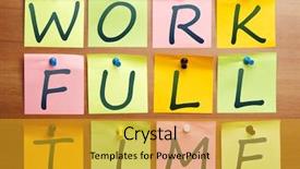  Presentation with job - Presentation theme enhanced with job advertisment - work full time ad made background and a gold colored foreground