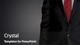  Presentation with tie - Presentation theme featuring job anniversary - close up of a man background and a dark gray colored foreground