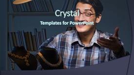  Presentation with young students working in groups - PPT theme having job appraisal - young male jeweller working background and a  colored foreground