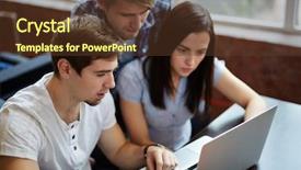  Presentation with data meeting education - Slides enhanced with study group - searching for data background and a tawny brown colored foreground