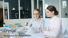  Presentation with task - Theme enhanced with two clever students reading task background and a sky blue colored foreground