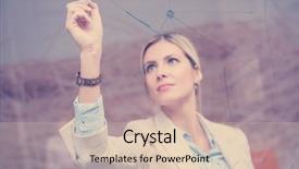  Presentation with group of people - Colorful presentation design enhanced with job attitude - business woman with her staff backdrop and a lemonade colored foreground