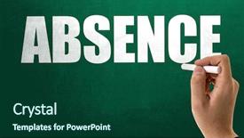  Presentation with burnout - Beautiful presentation theme featuring job burnout - absence backdrop and a forest green colored foreground