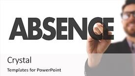  Presentation with burnout - PPT theme having job burnout - absence background and a white colored foreground