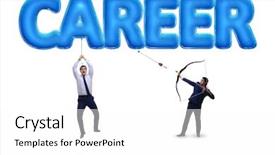  Presentation with career - Amazing presentation having job competencies - career concept with businessman backdrop and a white colored foreground