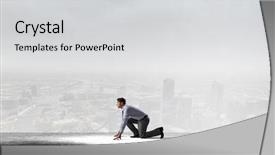  Presentation with starting system - Amazing PPT layouts having job competencies - young determined businessman in starting backdrop and a light gray colored foreground