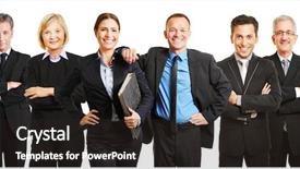  Presentation with team group - Cool new PPT theme with job competency - professional business lawyer team standing backdrop and a wine colored foreground