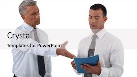  Presentation with displaying - PPT theme consisting of job dissatisfaction - angry boss displaying his displeasure background and a light gray colored foreground