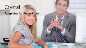  Presentation with job interview - Cool new presentation with job fair - interview backdrop and a lemonade colored foreground