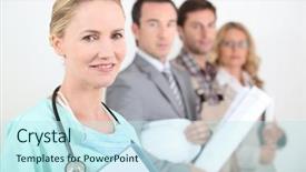  Presentation with job fair - PPT layouts having job fair - nurse background and a cool aqua colored foreground