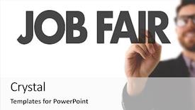  Presentation with job - Cool new presentation with job fair backdrop and a white colored foreground