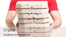  Presentation with history earth globe isolated white - Theme featuring job food safety - young man with pizza isolated background and a  colored foreground