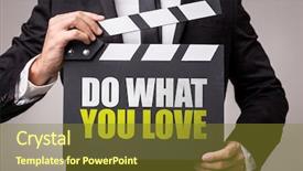  Presentation with love - Slide deck with job fulfillment - do what you love background and a tawny brown colored foreground
