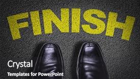  Presentation with shoes - Theme featuring job fulfillment - top view of business shoes background and a dark gray colored foreground