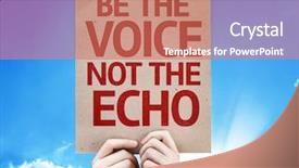  Presentation with voice therapy - Beautiful PPT theme featuring job incentive - be the voice not backdrop and a coral colored foreground