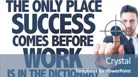  Presentation with incentive - Presentation featuring job incentive - business man pointing the text background and a ocean colored foreground