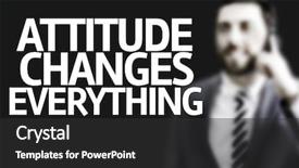  Presentation with attitude - Cool new presentation design with job incentive - business man with the text backdrop and a dark gray colored foreground