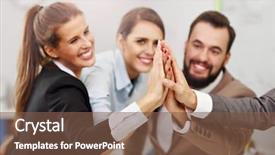  Presentation with people - Audience pleasing slide deck consisting of job incentive - picture showing business people working backdrop and a  colored foreground